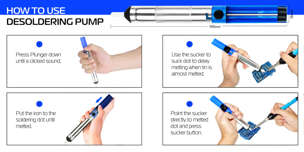 Plusivo Soldering Iron Kit for Electronics (EU Plug type) Plusivo